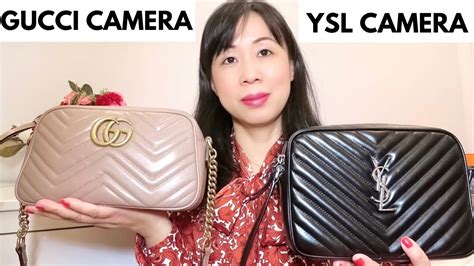 ysl lou camera bag vs gucci marmont|ysl camera bag.